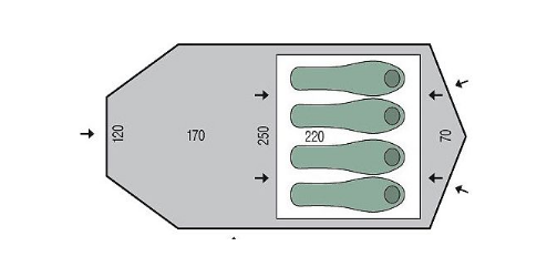 Походная палатка Pinguin Campus 4