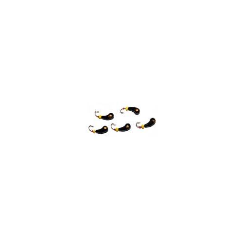 Россия - Приманка свинцовая черная золотая коронка с трубкой и бисером упаковка 10 штук Уралка
