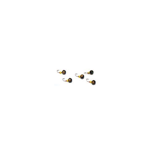 Россия - Приманка свинцовая черная золотая коронка с трубкой и бисером упаковка 10 штук Шар