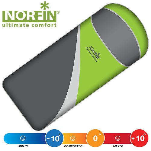 Norfin - Спальный мешок-одеяло Scandic Comfort 350 с левой молнией (комфорт 0 С)