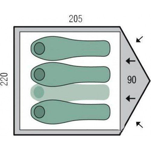 Просторная трехместная палатка Pinguin Serac