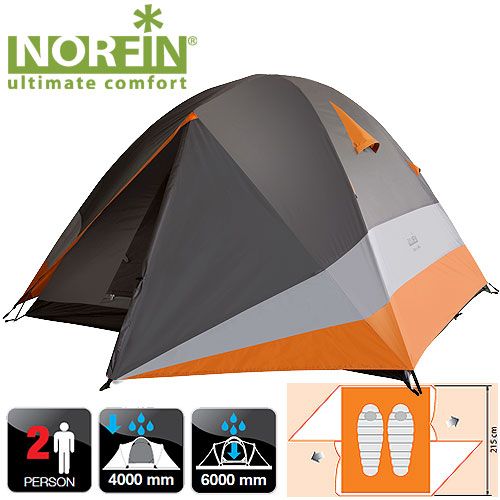 Norfin - Походная палатка 2-х местная Begna 2 NS (алюминиевые дуги)