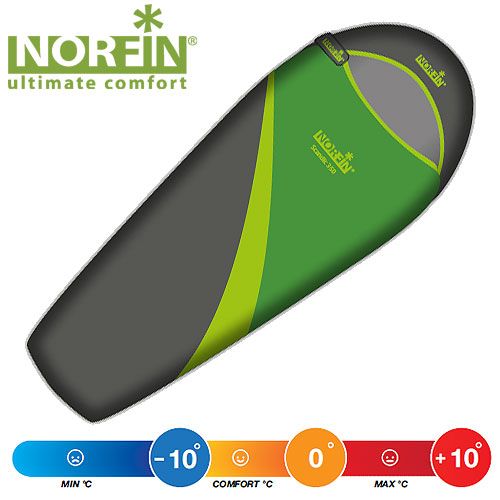 Norfin - Комфортный мешок-кокон Scandic 350 с правой молнией (комфорт 0 С)