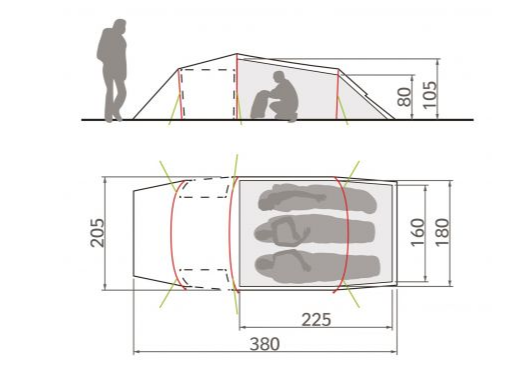 Туристическая палатка Vaude Arco XT 3P 