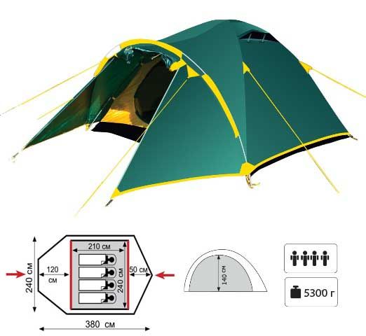 Tramp — Палатка семейная Lair 4