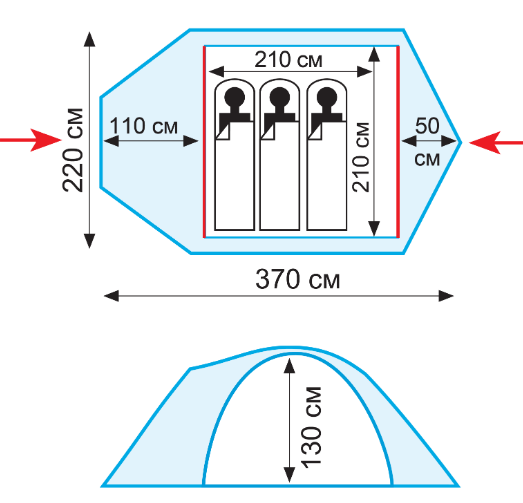 Палатка кемпинговая Tramp Lair 3 (V2)