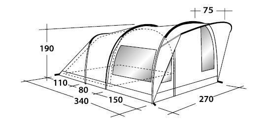 Outwell - Палатка кемпинговая для троих Rockwell 3