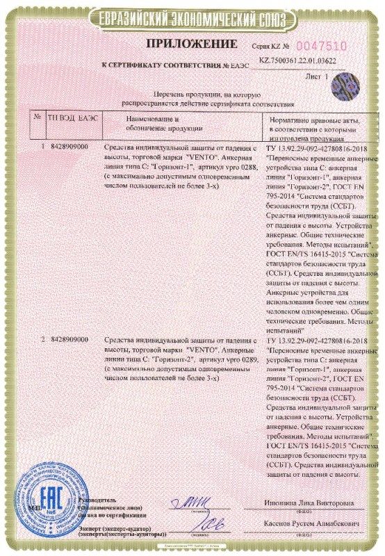  Прочная анкерная линия типа С Горизонт-2