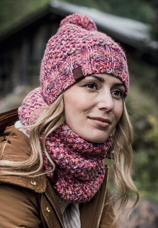 Buff - Удобная теплая шапка Knitted & Polar Hat Margo