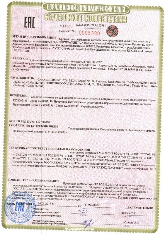 Венто - Альпинистский карабин с муфтой Овал автомат