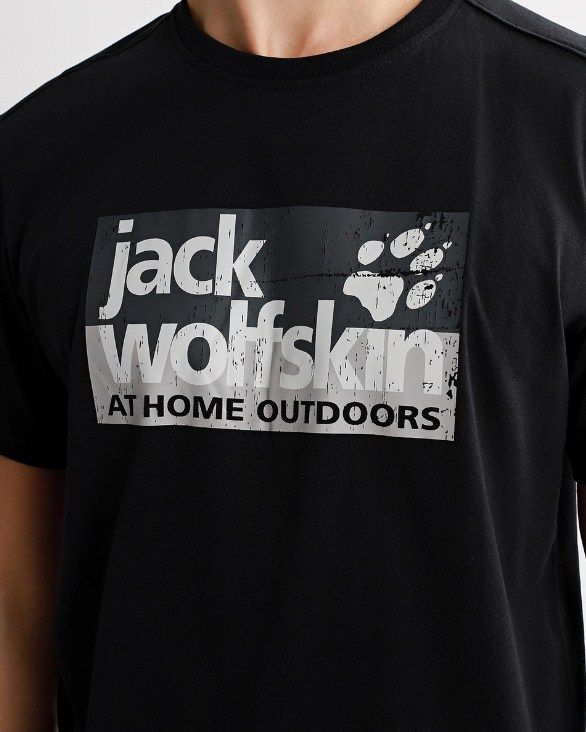 Стильная дышащая футболка Jack Wolfskin Logo T M
