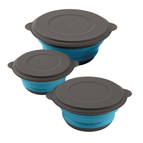 Easy Camp - Набор мисок с крышками Clearwater Foldable Bowl Set w. lids