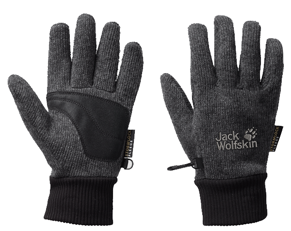 Jack Wolfskin — Ветронепроницаемые перчатки Knitted Stormlock