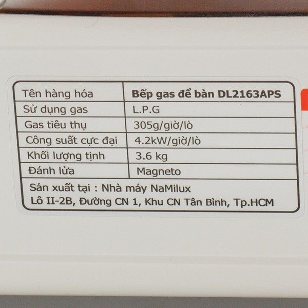 Двухконфорочная газовая печь NaMilux DL2163APS
