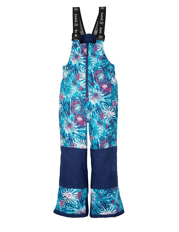 Kamik - Зимние штаны на лямках для девочек Winkie Flowerburst