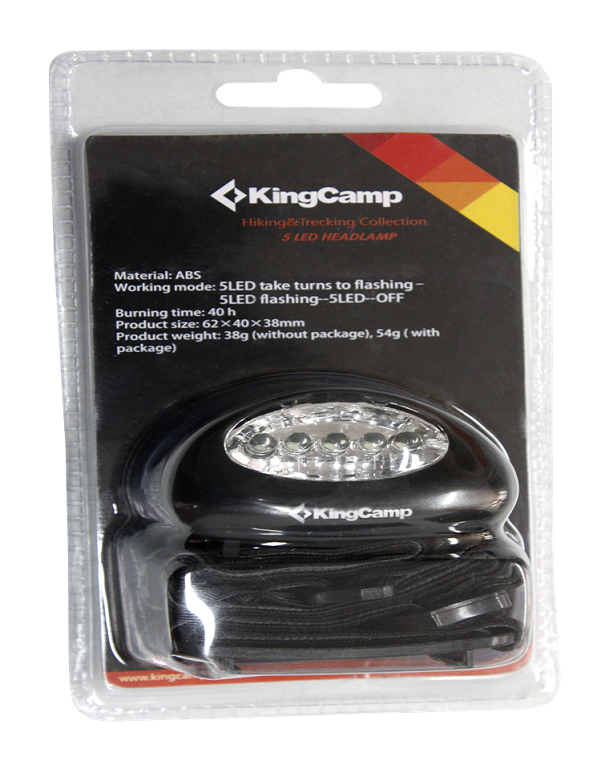 KingCamp - Фонарь светодиодный 5LED HEADLAMP 3666
