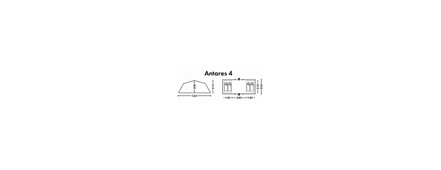 Палатка полуавтоматическая вместительная FHM Antares 4 black-out