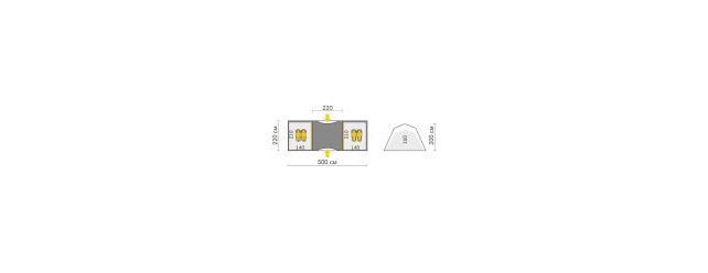 Кемпинговая палатка Talberg Base 4 Sahara