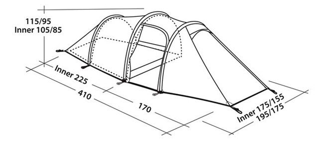 Robens - Палатка удлиненная для троих Voyager 3EX