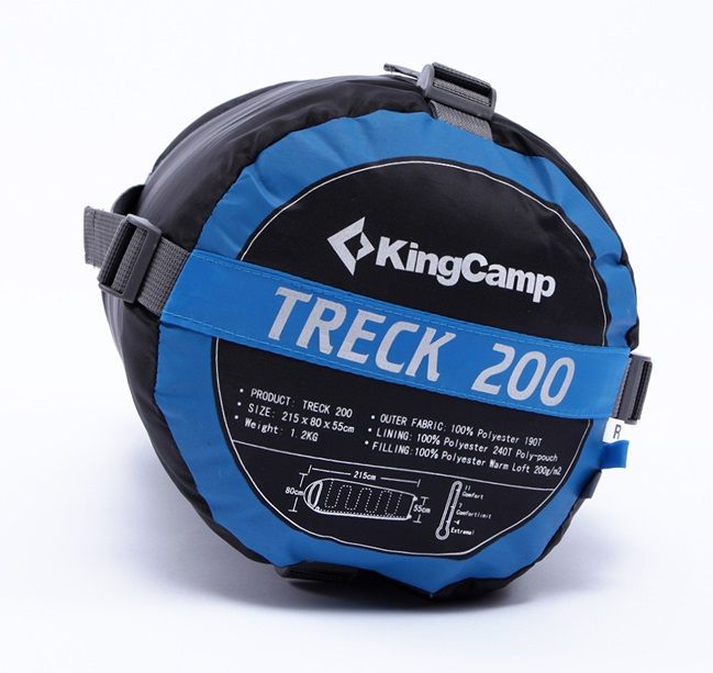 King Camp - Походный спальник-кокон Trek 200 левый (комфорт +11)