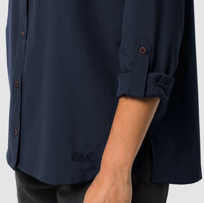Jack Wolfskin - Удобная женская рубашка Victoria Roll-Up Shirt W