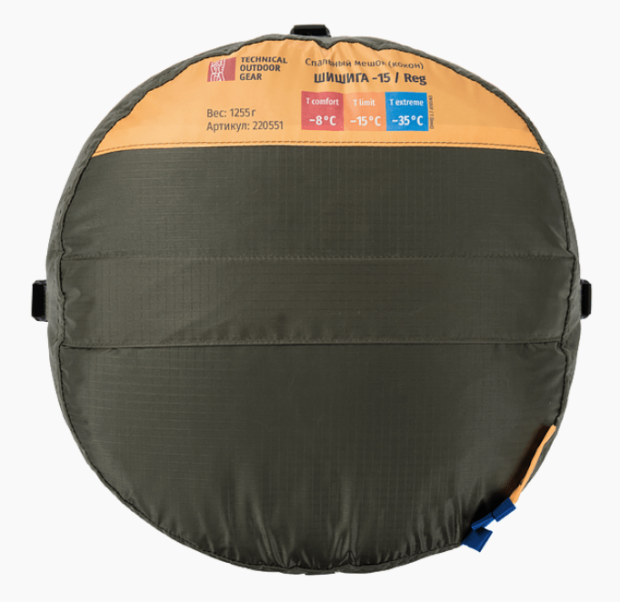 Спальный мешок с левой молнией Sivera Шишига -15 (комфорт -8) 2022