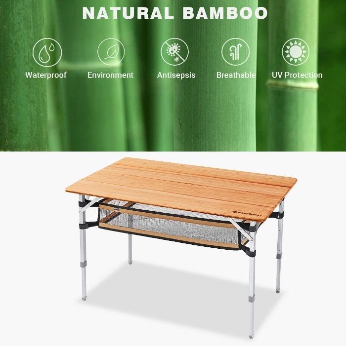 Складной туристический стол King Camp 2016 4-Folding Bamboo Table 10065plus