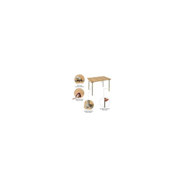 Складной кемпинговый стол King Camp 1913 4-folding Bamboo table 6040