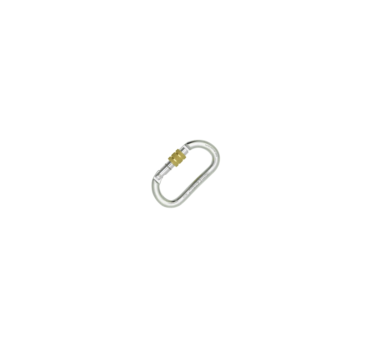 Карабин овальный стальной с резьбовой муфтой Kong Oval Steel Classic 24kN