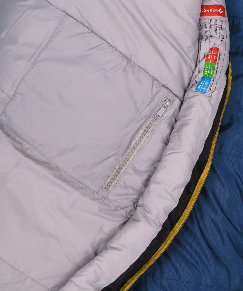 Походный спальный мешок синтетический правый Red Fox Arctic -30 (комфорт -8)