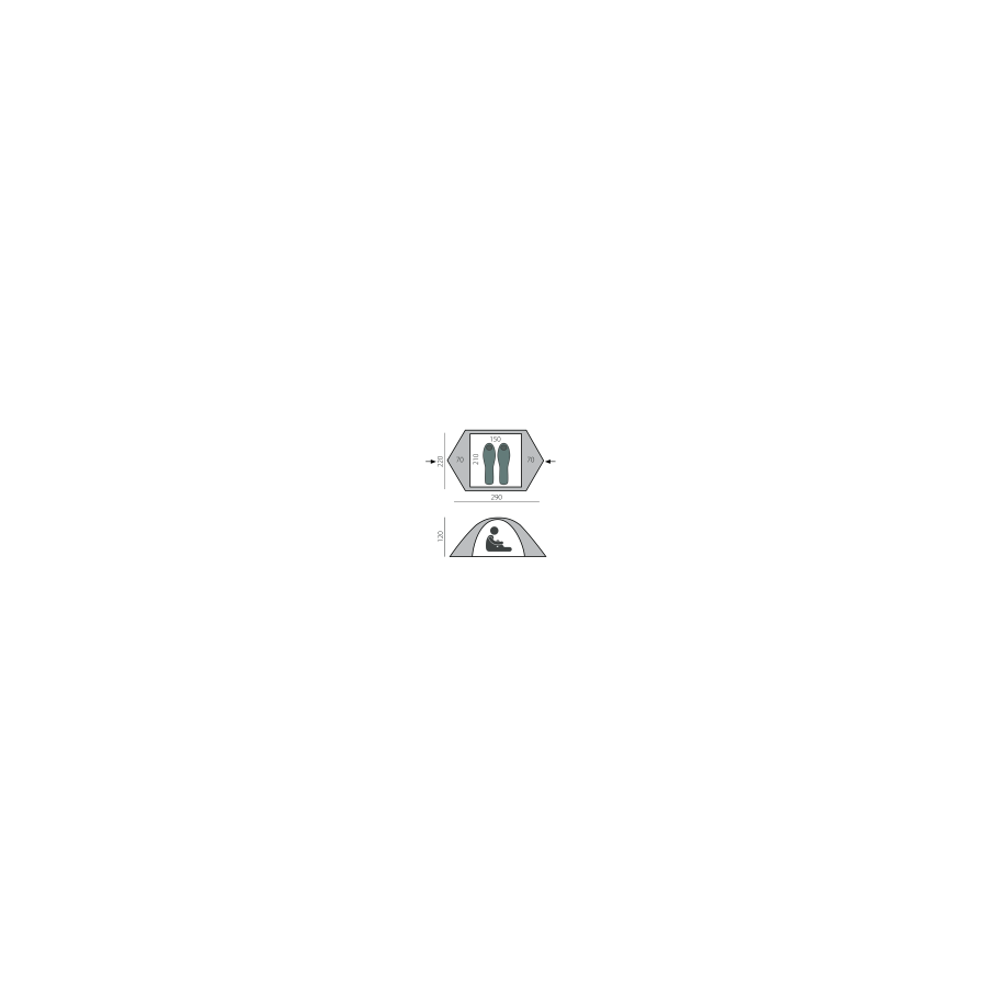 Легкая туристическая палатка BTrace Solid 2+
