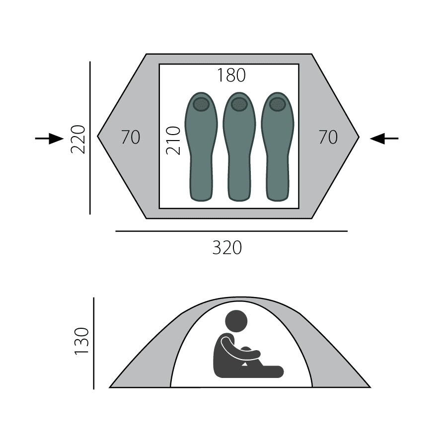 Палатка походная  BTrace Point 3