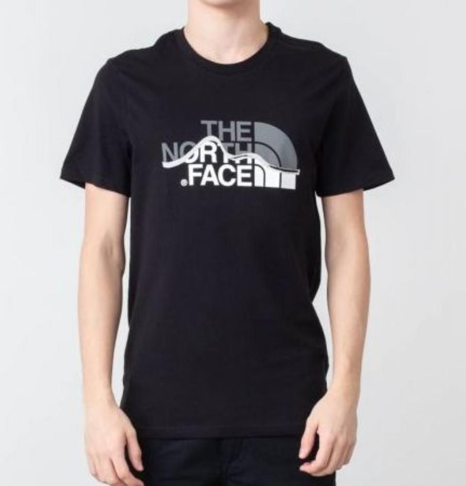 Удобная мужская футболка The North Face M S/s Mount Line Tee Tnf