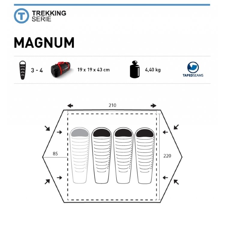 Trimm - Палатка двухслойная Trekking Magnum 3+1