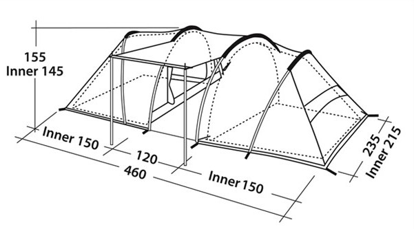 Robens - Палатка двухкомнатная на 6 человек Green Castle