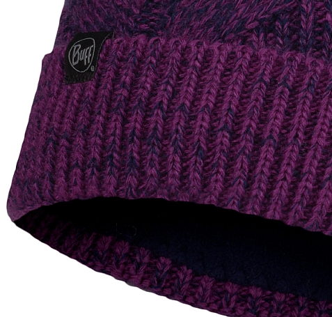 Качественная шапка Buff Knitted & Fleece Band Hat Masha Purplish