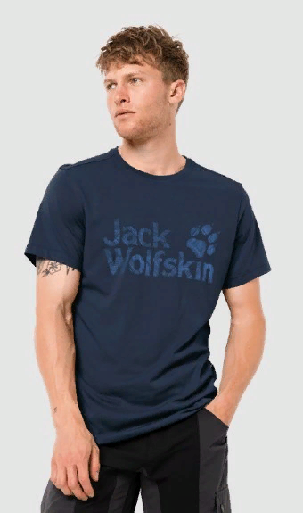 Мужская футболка из хлопка Jack Wolfskin Brand Logo T M