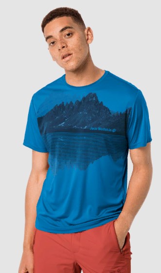 Jack Wolfskin - Удобная мужская футболка Peak Graphic T M