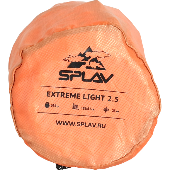 Сплав - Антискользящий коврик самонадувающийся Extreme Light 2.5 183×51×2.5 см