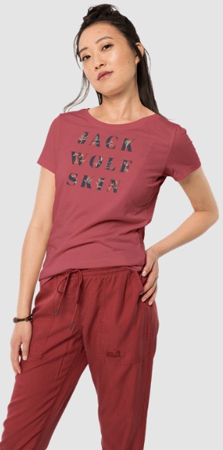 Женская футболка Jack Wolfskin Flower Letter T W