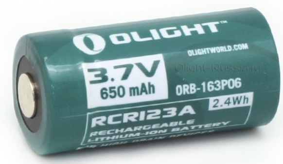 Защищенный аккумулятор Olight 16340 3,7 B 650 mAh