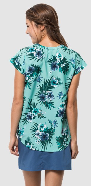 Jack Wolfskin - Элегантная женская футболка Victoria Tropical Shirt W