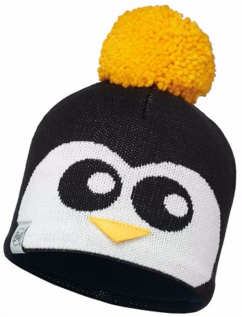 Buff - Оригинальная детская шапка Child Knitted & Polar Hat Buff Penguin Black