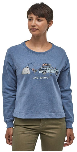  Стильный женский свитшот Patagonia Live Simply Lounger Uprisal Crew Sweatshirt