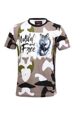 Футболка с короткими рукавами Remington Men’s Short Sleeve R- Neck Tshirt AOP Camouflage Grey