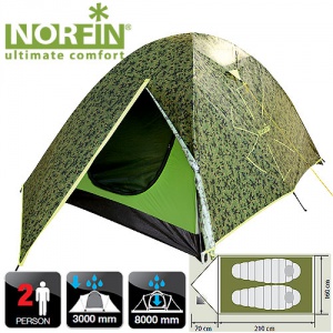 Norfin - Туристическая палатка 2-х местная COD 2 NC