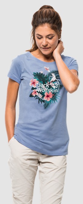 Женская стильная футболка Jack Wolfskin Tropical T W
