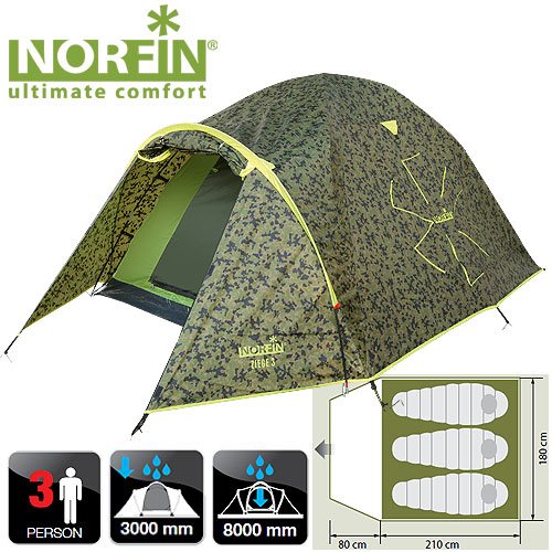 Norfin - Палатка 3-х местная ZIEGE 3 NC