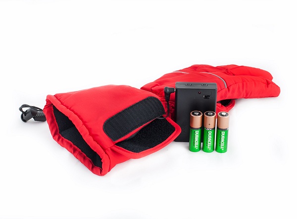 RedLaika - Комфортные перчатки с подогревом на батарейках RL-P-03 (AA) красные