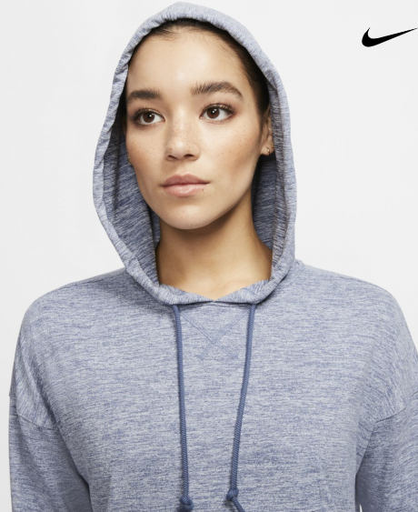 Толстовка для йоги Nike W NK Yoga Jersey Crop Hoodie